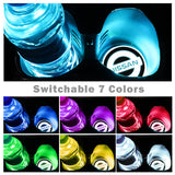 For NISSAN Switchable 7 Color LED Cup Holder Car Button Mat Atmosphere Light 2PCS