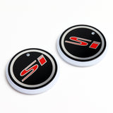 Pair of Switchable 7 Colors LED Car Cup Holder Mat Pad For Si Atmosphere Lights