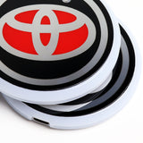 New Toyota Car Center Console Armrest Cushion Mat Pad Cover Stitched Embroidery Logo with LED Cup Coaster Set
