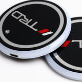 For TRD Switchable 7 Color LED Cup Holder Car Button Mat Atmosphere Light 2PCS