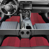 Universal JDM Bride Racing Fabric Red/Black Hybrid Floor Mats Interior Carpets 5PCS