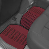 Universal JDM Bride Racing Set of Red/Black 5PCS Hybrid Fabric Floor Mats with Seat Belt Covers