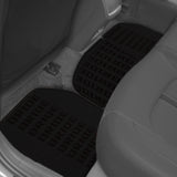 Universal JDM Bride Racing Set of Black 5PCS Hybrid Fabric Floor Mats with Seat Belt Covers