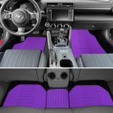 Universal JDM Bride Racing Set of Purple 5PCS Hybrid Fabric Floor Mats with Seat Belt Covers