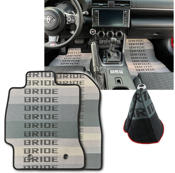 Bride Racing Set Fabric Floor Mats Carpets for 13-20 Scion FRS/Subaru BRZ/ Toyota 86 with Shift Boot Cover