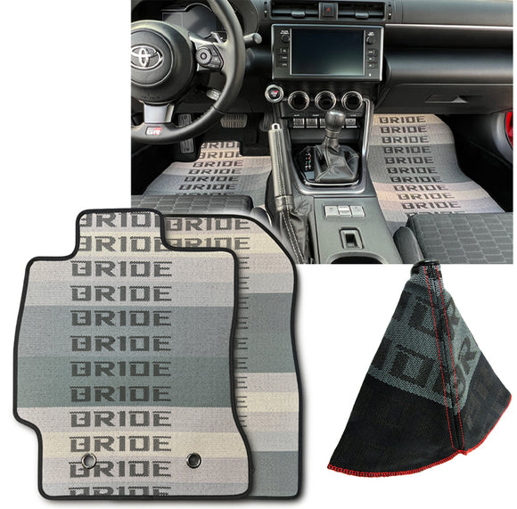 Bride Racing Gradation Set Fabric Floor Mats Carpets for 13-20 Scion FRS/Subaru BRZ/ Toyota 86 with Shift Boot Cover