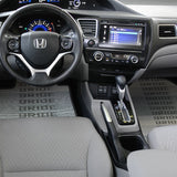 2012-15 HONDA CIVIC Set of JDM Bride Racing Fabric Floor Mats Interior Carpets with Seat Belt Covers