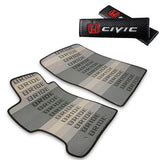 2012-15 HONDA CIVIC Set of JDM Bride Racing Fabric Floor Mats Interior Carpets with Seat Belt Covers
