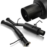 For 1989 1990 1991 1992 1993 1994 Nissan 240SX S13 4" Tip Black Catback Exhaust Muffler System
