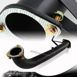 T-304 Black Stainless Steel 3" Down Pipe Exhaust For 1995 1996 1997 1998 Nissan 240SX S13 s14