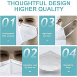10 PCS KN95 Face Mask 5 Layers Disposable Protective Respirator Mouth Non Medical Cover (New with Box)