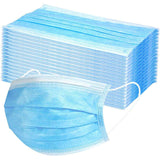 50 PCS Face Mask Non Medical Surgical Disposable 3Ply Earloop Mouth Cover - Blue (with Box)