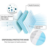 100 PCS Face Mask Non Medical Surgical Disposable 3Ply Earloop Mouth Cover - Blue (with Box)