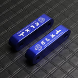 Blue Combo Password JDM Hood Vent Spacer Risers with Keychain For 90-01 Integra 88-15 Civic