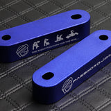 Blue Combo Password JDM Hood Vent Spacer Risers with Keychain For 90-01 Integra 88-15 Civic
