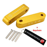 Gold Combo Password JDM Hood Vent Spacer Risers with Keychain For 90-01 Integra 88-15 Civic