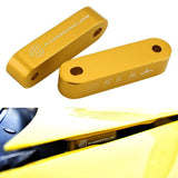 Password JDM Gold Combo Hood Vent Spacer Risers with Keychain For 90-01 Integra 88-15 Civic