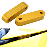Gold Combo Password JDM Hood Vent Spacer Risers with Keychain For 90-01 Integra 88-15 Civic