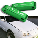 Green Combo Password JDM Hood Vent Spacer Risers with Keychain For 90-01 Integra 88-15 Civic