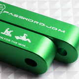 Green Combo Password JDM Hood Vent Spacer Risers with Keychain For 90-01 Integra 88-15 Civic