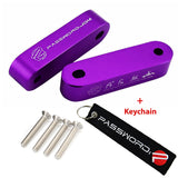 Password JDM Purple Combo Hood Vent Spacer Risers with Keychain For 90-01 Integra 88-15 Civic