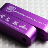Purple Combo Password JDM Hood Vent Spacer Risers with Keychain For 90-01 Integra 88-15 Civic