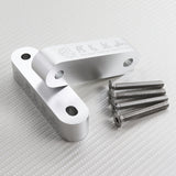 Silver Combo Password JDM Hood Vent Spacer Risers with Keychain For 90-01 Integra 88-15 Civic