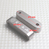 Silver Combo Password JDM Hood Vent Spacer Risers with Keychain For 90-01 Integra 88-15 Civic