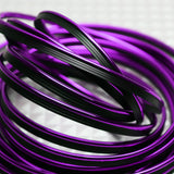 Purple 32.8 ft Interior Edge Gap Line Moulding Trim Molding Strip & Black Rim Protector Set Auto Car Décor