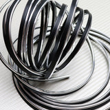 Silver 16.4 ft Interior Edge Gap Line Moulding Trim Molding Strip & Neon Green Rim Protector Set Auto Car Décor