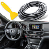 Silver Interior Edge Gap Line Moulding Trim Molding Strip Auto Car Décor - 16.4 ft