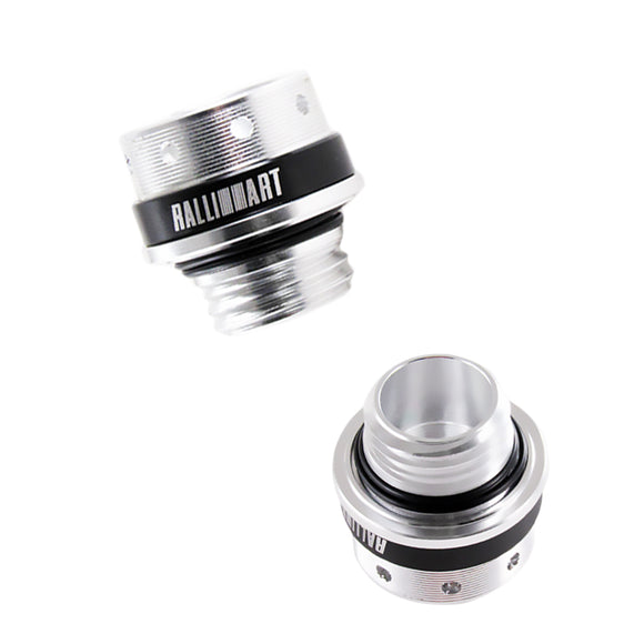 Silver Ralliart Racing Engine Oil Cap Oil Fuel Filler Cover Cap For Mitsubishi