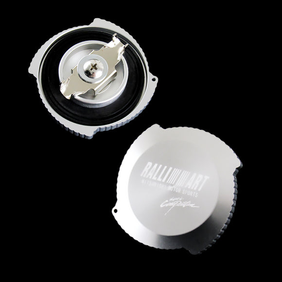 Silver Brand New Ralliart Aluminum Racing Engine Oil Filler Cap For MITSUBISHI