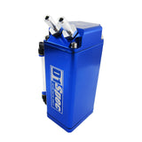 Blue 0.7L 10mm Square Billet Aluminum Engine Oil Catch Tank Can Reservoir D1 SPEC