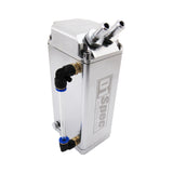 Silver 0.7L 10mm Square Billet Aluminum Engine Oil Catch Tank Can Reservoir D1 SPEC