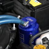 Brand New 0.7L 10mm Round Blue Billet Aluminum Engine Oil Catch Tank Reservoir