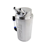 Brand New 0.7L 10mm Round Silver Billet Aluminum Engine Oil Catch Tank Reservoir