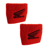 Honda Red Brake Clutch Reservoir Sock Cover Motorcycle Bike Sweat X2