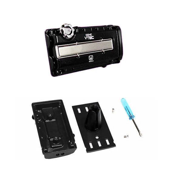 Honda Stainless Steel VTEC Valve Cover Black Car Vent Clip Air Freshener Kit - Cologne Scent
