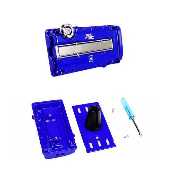 Honda Stainless Steel VTEC Valve Cover Blue Car Vent Clip Air Freshener Kit - Cologne Scent