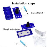 Honda Stainless Steel VTEC Valve Cover Blue Car Vent Clip Air Freshener Kit - Ocean Scent