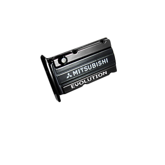 MITSUBISHI EVOLUTION Stainless Steel Engine Valve Cover Black Car Vent Clip Air Freshener Kit - Ocean Scent