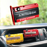 MITSUBISHI EVOLUTION Stainless Steel Engine Valve Cover Red Car Vent Clip Air Freshener Kit - COLOGNE Scent