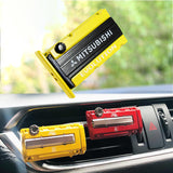 MITSUBISHI EVOLUTION Stainless Steel Engine Valve Cover Yellow Car Vent Clip Air Freshener Kit - COLOGNE Scent