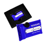 NISSAN Stainless Steel Engine Valve Cover Blue Car Vent Clip Air Freshener Kit - Lemon Scent