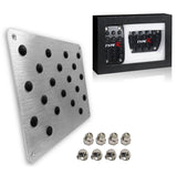 Honda Type R Set of High Quality Real Carbon Fiber Brake Pedal Pads with Anti Skid Aluminum Floor Mat