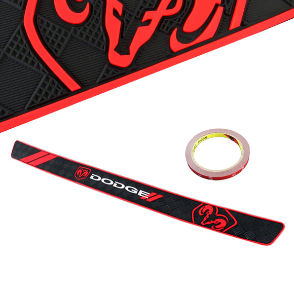 DODGE Rubber Car Rear Bumper Protector Trunk Sill Guard Scratch Pad X1