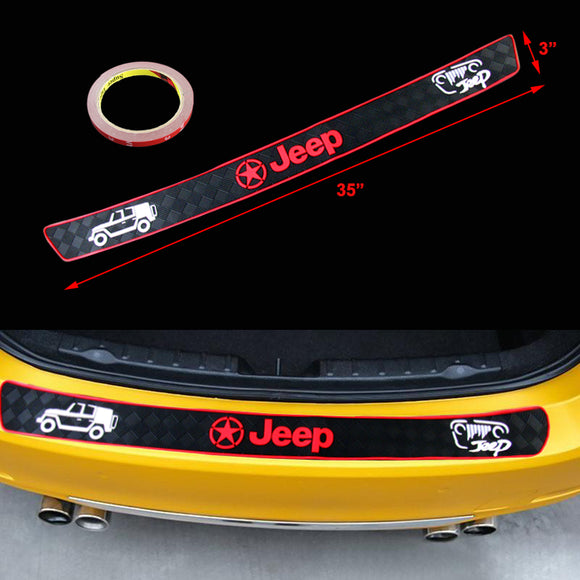 JEEP Rubber Car Rear Bumper Protector Trunk Sill Guard Scratch Pad X1