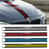 BMW 3 5 7 M3 M4 M5 Carbon Fiber 5D Red Car Hood Vinyl Sticker Performance Stripe Decal