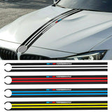 2016-2019 BMW 3-Series F30 F35 Unpainted Black 3-Piece Front Bumper Body Spoiler Splitter Lip Kit with Hood Vinyl Sticker